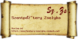 Szentpétery Zselyke névjegykártya